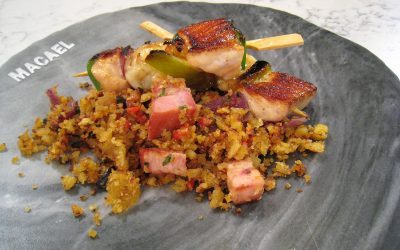 Migas de Naranja con Salmón
