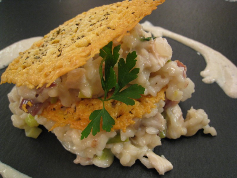 Milhojas de arroz cremoso