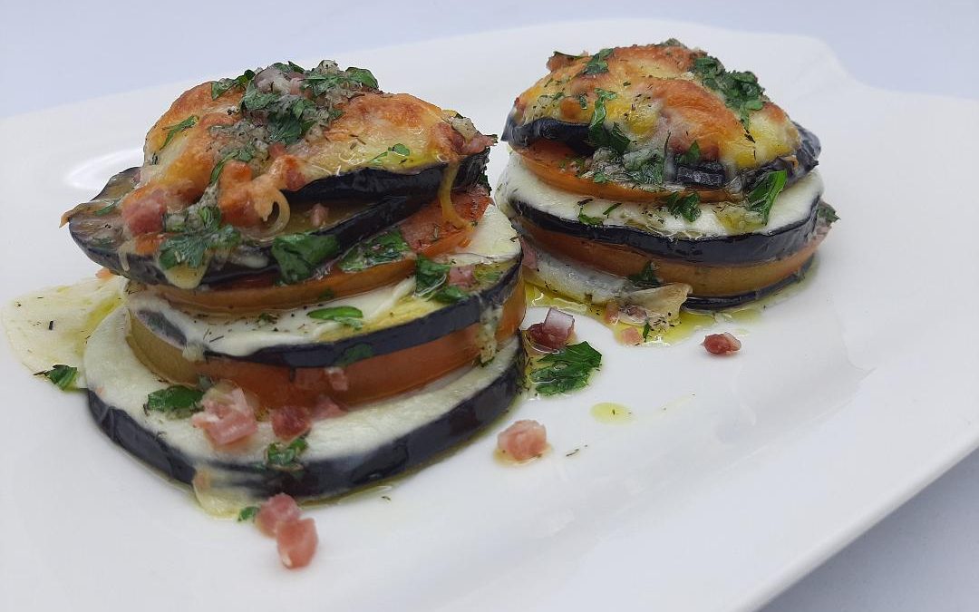 Milhojas de berenjenas