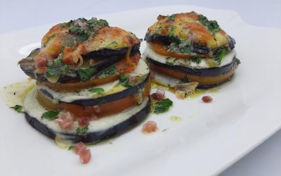 Milhojas de berenjenas