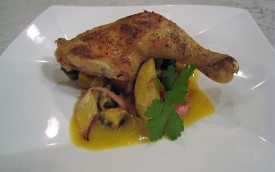 Muslos asados al limón