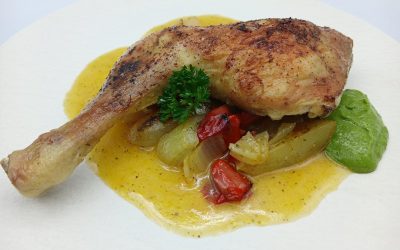 Muslos de pollo a la naranja