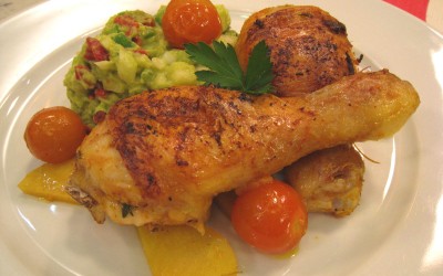 Muslos de pollo con salpicón