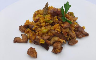 Paella de gurumelos