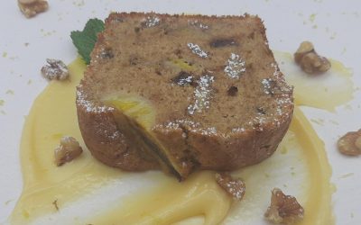 Pan dulce de plátano y chocolate