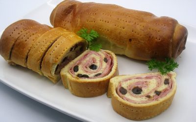 Pan navideño de jamón