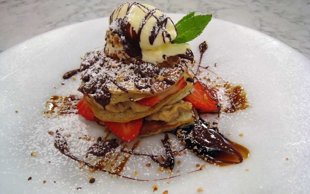 Panqueques de plátano y chocolate