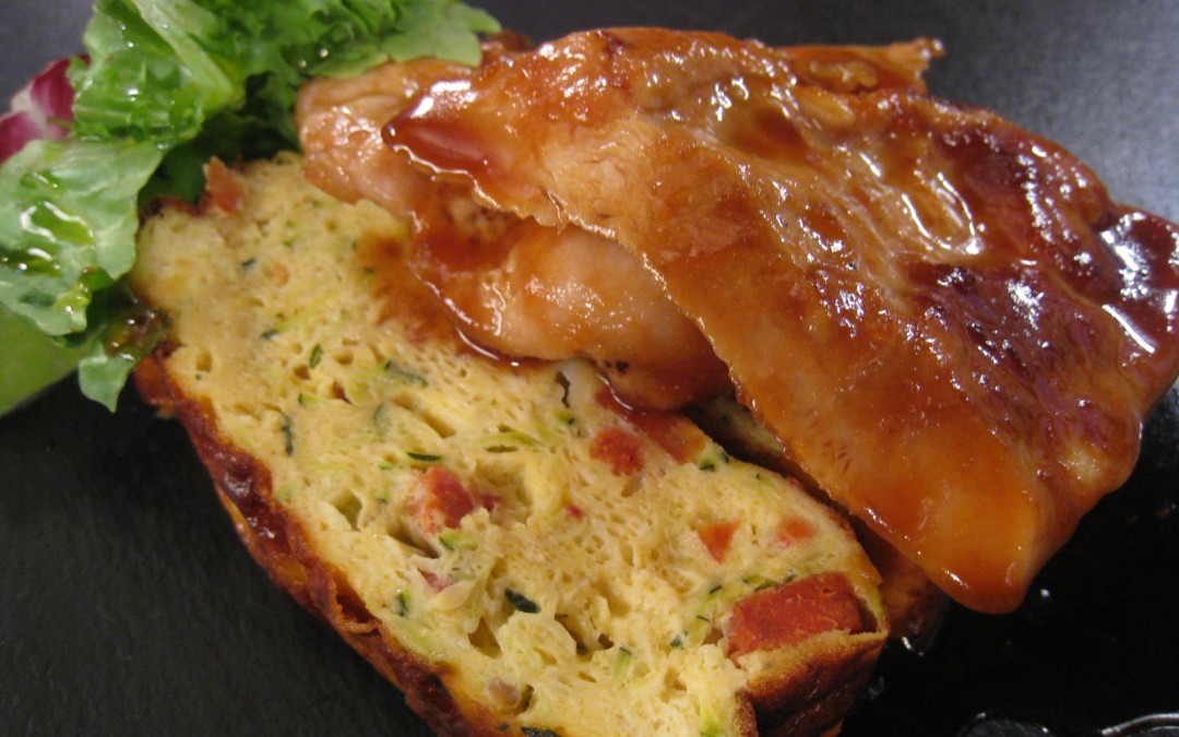 Pastel de queso y pavo