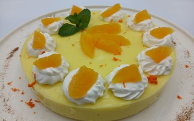 Pastel de naranja con nata