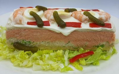 Pastel de Navidad con pan de molde