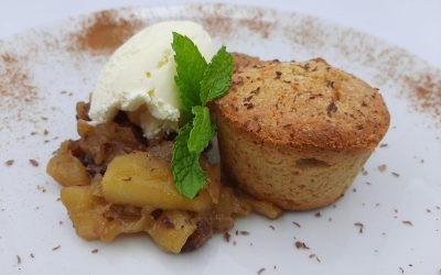 Pastel de nueces con chocolate
