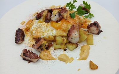 Patatas arrieras con pulpo