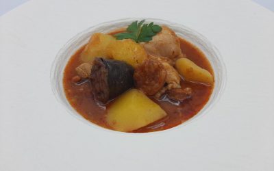 Patatas guisadas con pollo