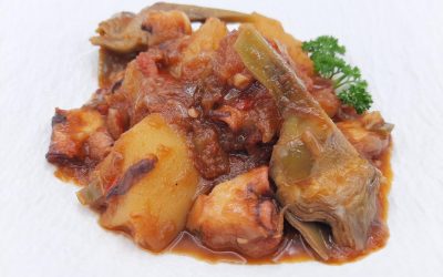 Patatas guisadas con pulpo