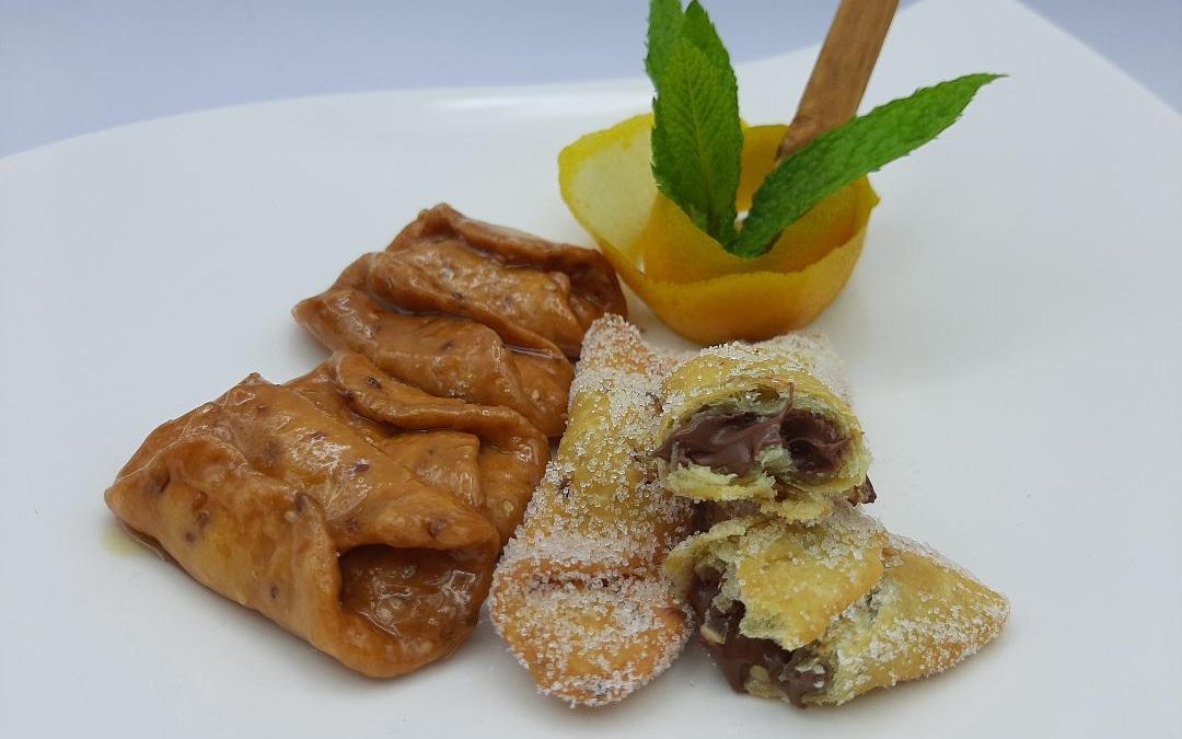 Pestiños de miel y chocolate