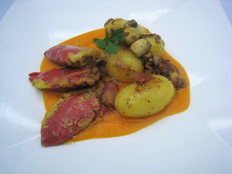 Pimientos rellenos de merluza