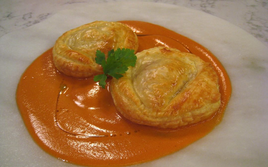 Pimientos rellenos en hojaldre