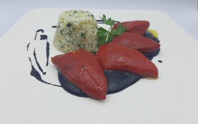 Piquillos rellenos de calamares