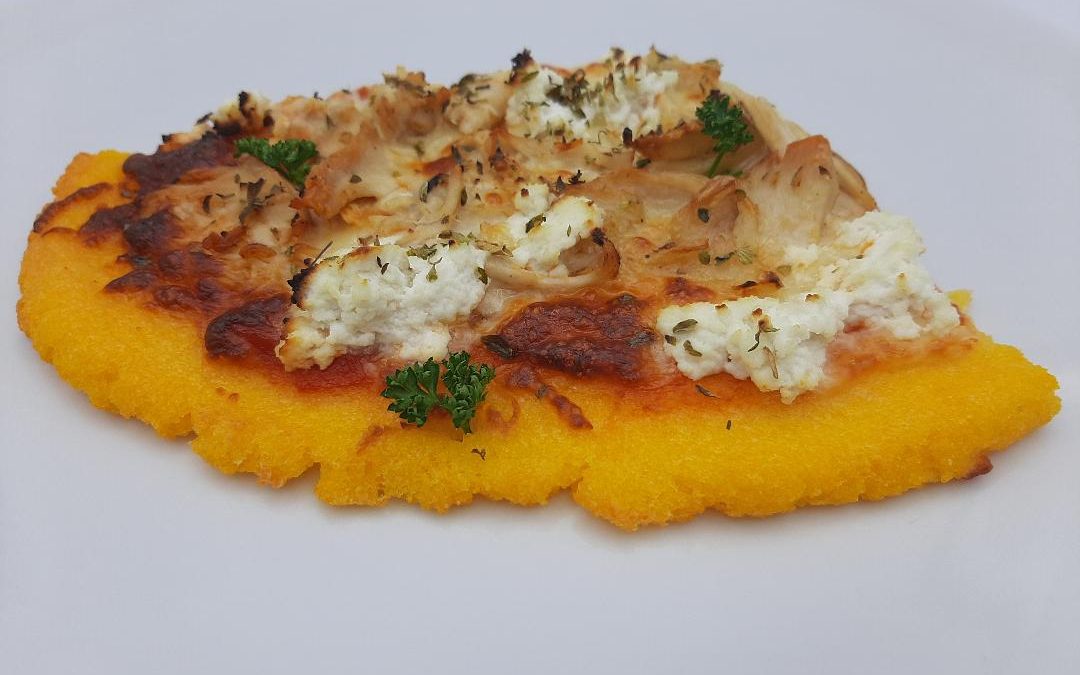 Pizza de pollo y requesón