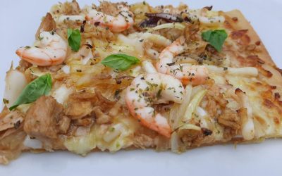 Pizza marinera crujiente