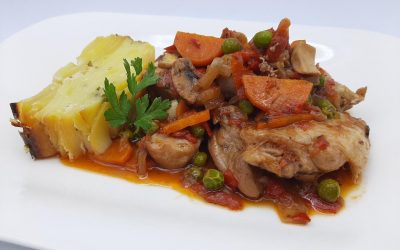 Pollo a la jardinera