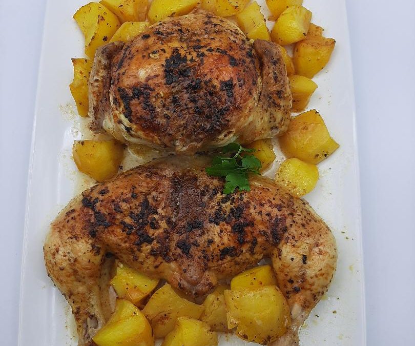 Pollo asado a la rana