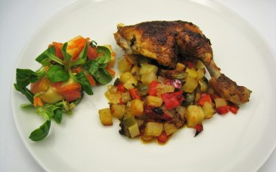 Pollo asado al limón