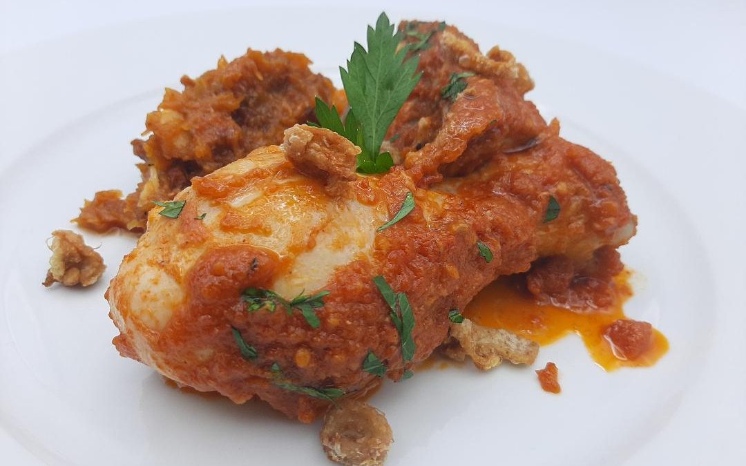 Pollo en salsa de ajillos
