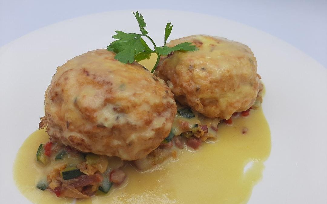 Pollo relleno de jamón y queso