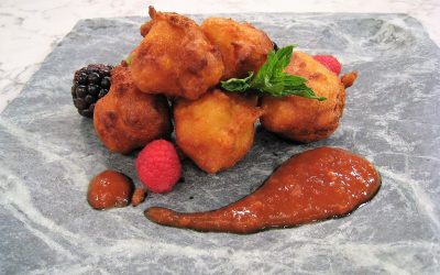 Queso de cabra frito con mermelada