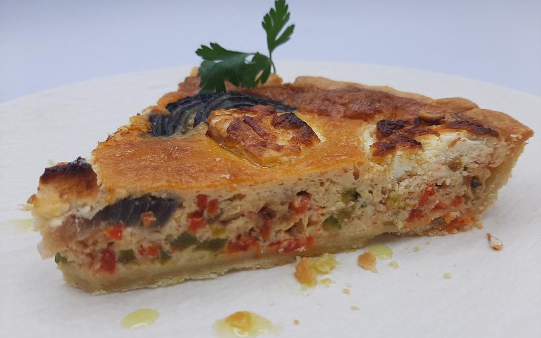 Quiche de queso de cabra