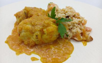 Rape en salsa de almendras