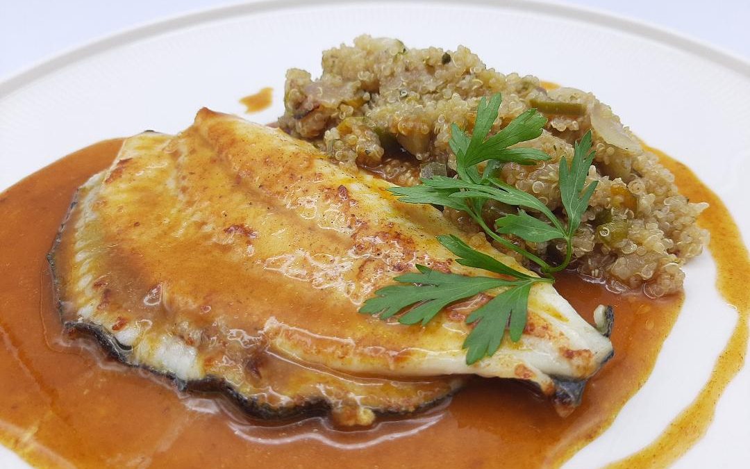 Rodaballo a la naranja