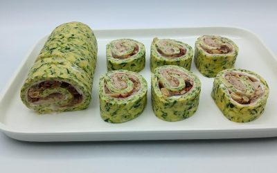 Rulo de calabacín con jamón