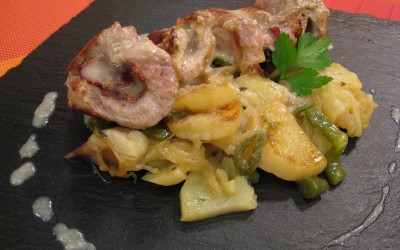 Rulos de solomillo con patatas