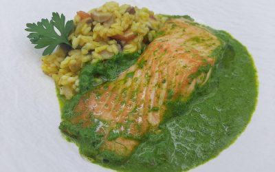 Salmón a la crema
