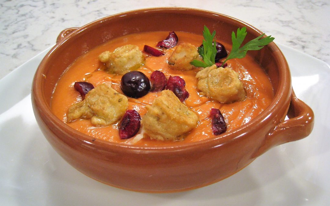 Salmorejo de Cerezas con queso