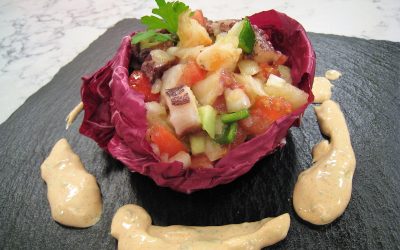 Salpicón de Pulpo con langostinos