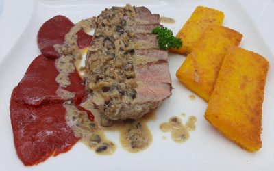 Solomillo con polenta