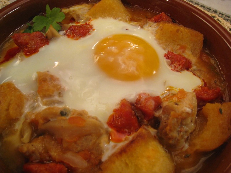 Sopa de setas con lomo