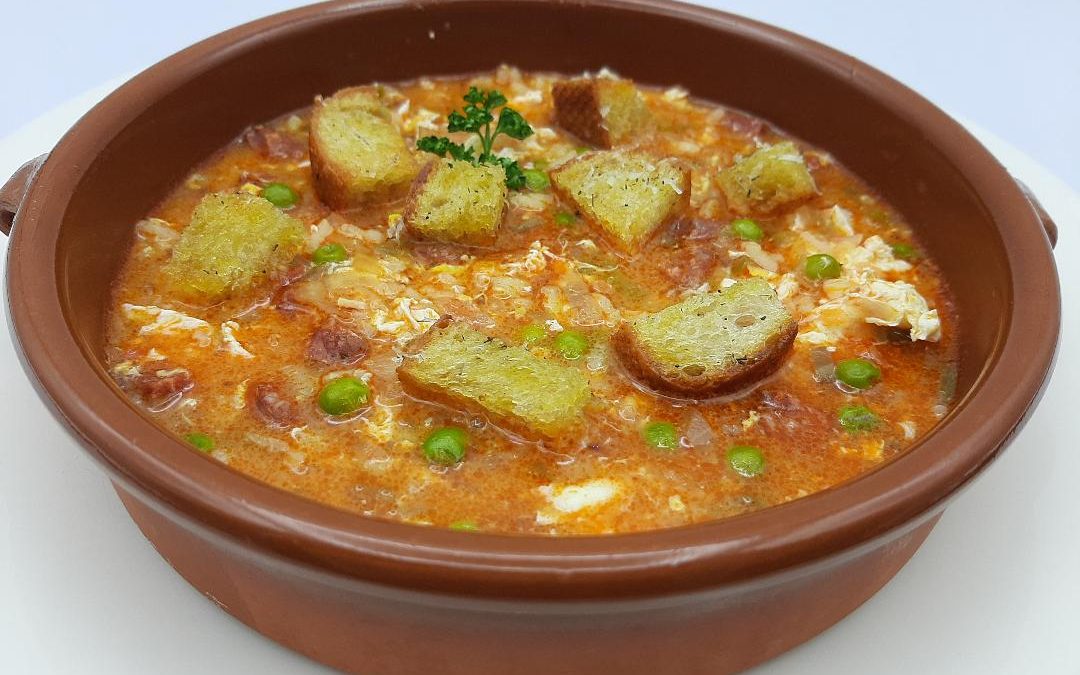 Sopita de chorizo con verduras