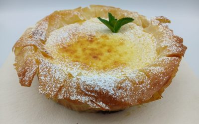 Tarta crujiente de queso