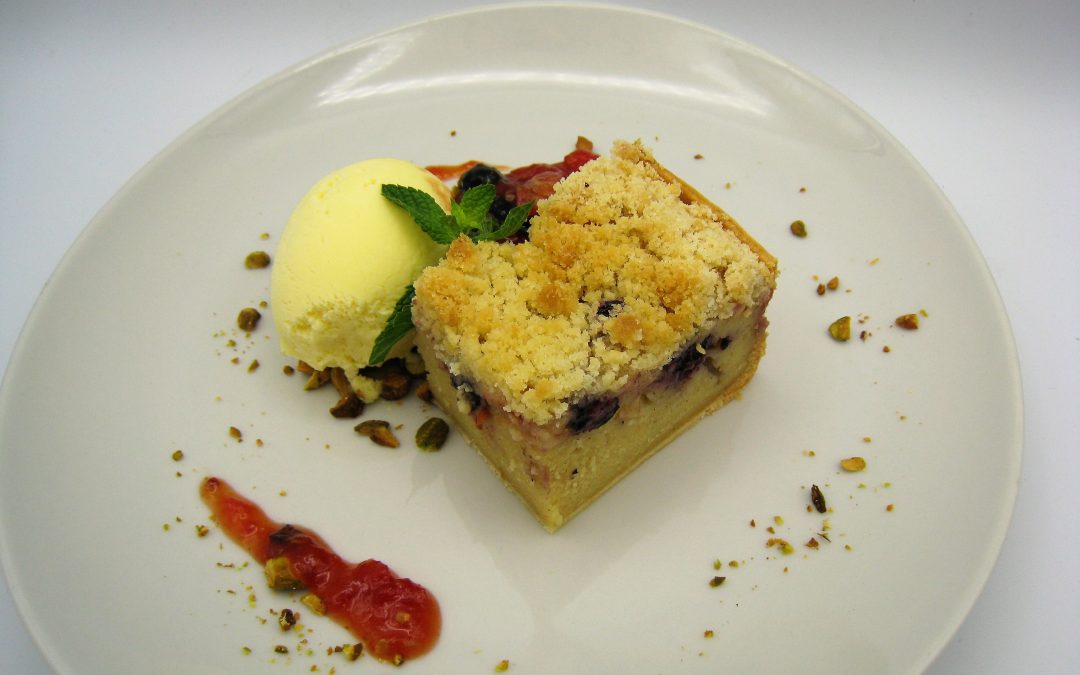 Tarta crumble de manzana