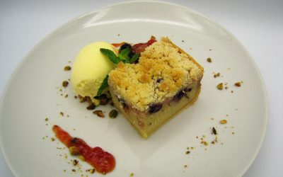 Tarta crumble de manzana