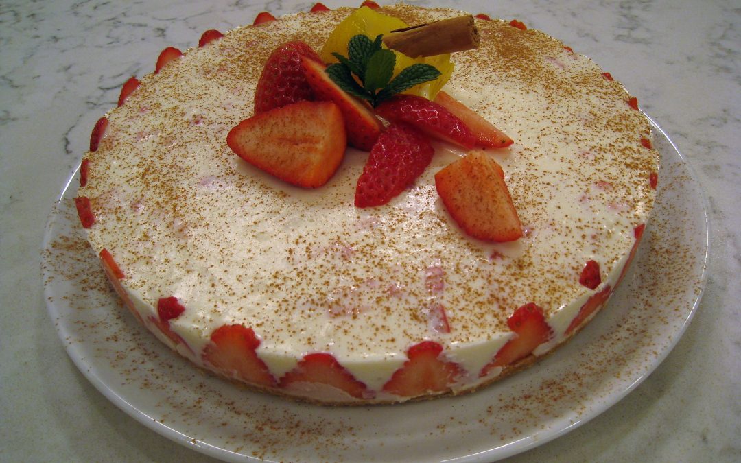 Tarta de arroz con leche
