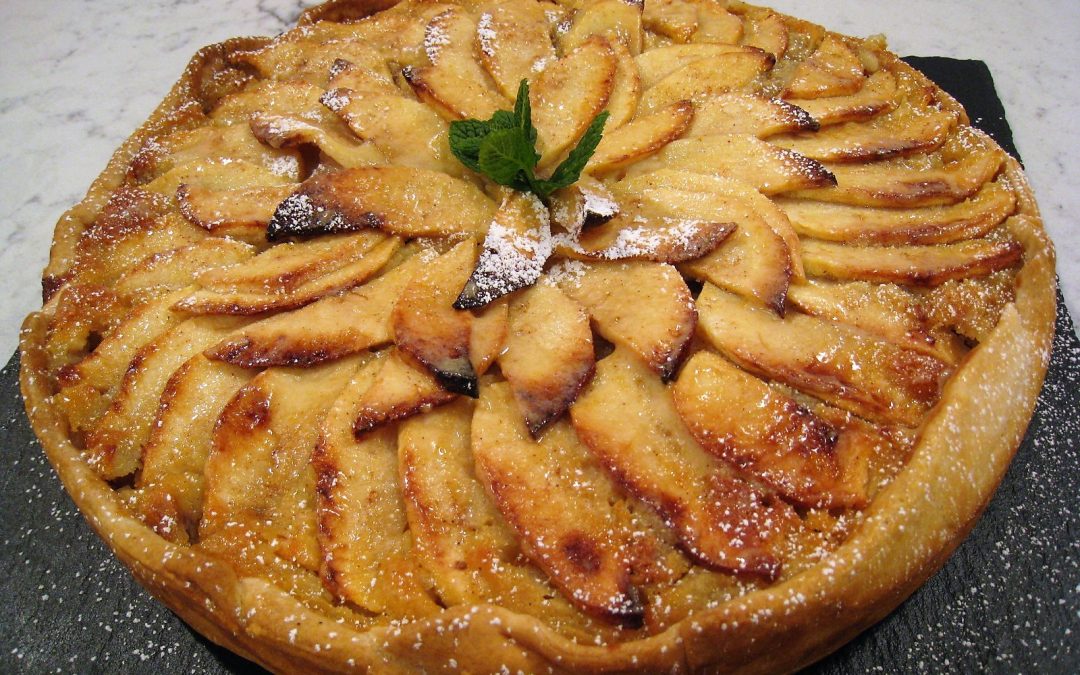 Tarta de manzana y crema