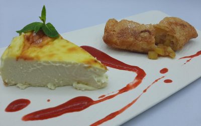 Tarta de queso azul