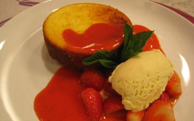 Tarta de queso con Fresas