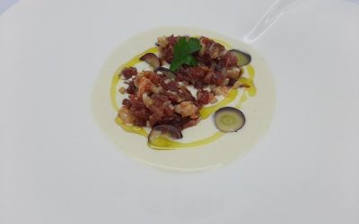 Tartar de atún y gambas