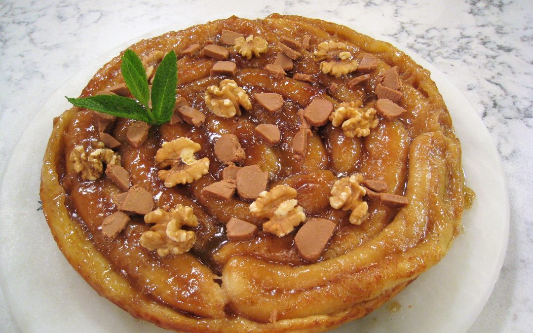 Tatín de plátano con Turrolate